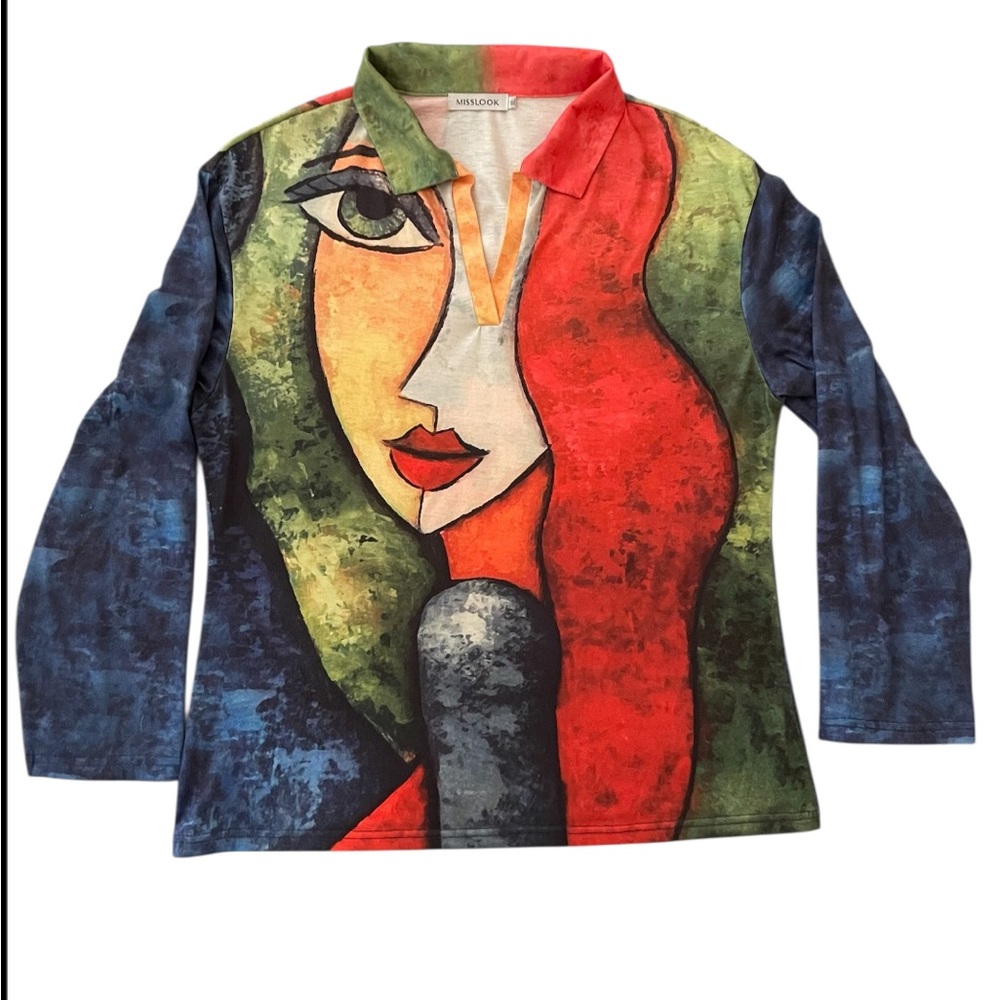 Colorful Abstract Art Long Sleeve Shirt